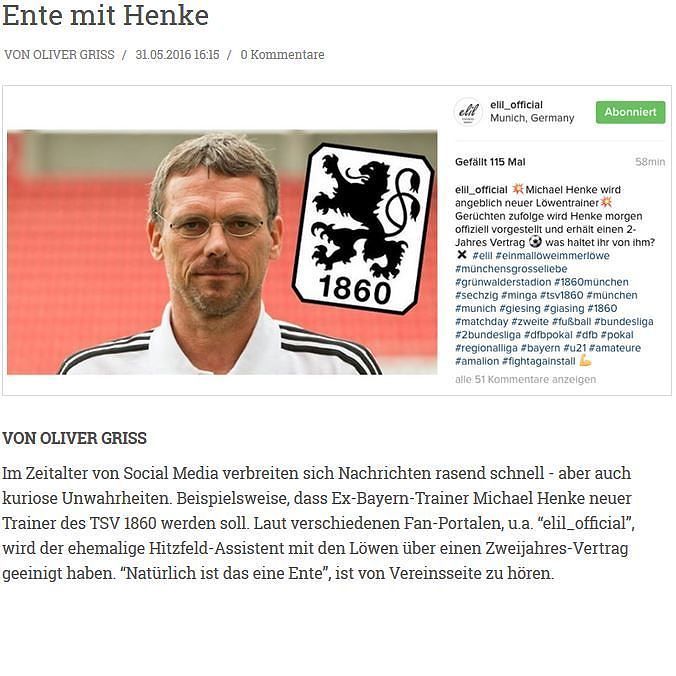 1860gram's tweet photo. #TSV1860 elil_official Sorry für dir Meldung Leute ✌💥 man sollte halt ned alles aus diversen Foren glauben 🙈 genieß… https://t.co/ILBKGLDl4p