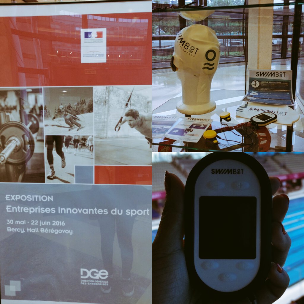 _SwimBoT_'s tweet photo. Swimbot fait partie de l'exposition "Entreprises innovantes du sport" au Ministère de @_Bercy_ #MadeinFrance 🇫🇷 https://t.co/QYQKA2u637