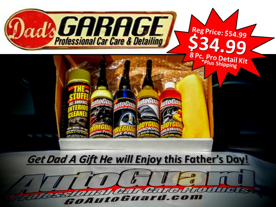 GoAutoGuard's tweet image. @GoAutoGuard 
Get your dad the Pro Detailers Car Care Kit this Father's Day!
GoAutoGuard.com