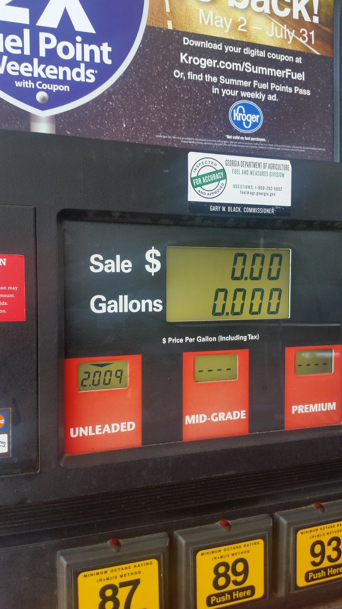 PersonalSource's tweet image. Atlanta Cheap Gas Alert:Lithonia Kroger reg $2.00 gal DeKalb Medical Way
#CheapGas #PersonalSource #KrogerFuelPoints