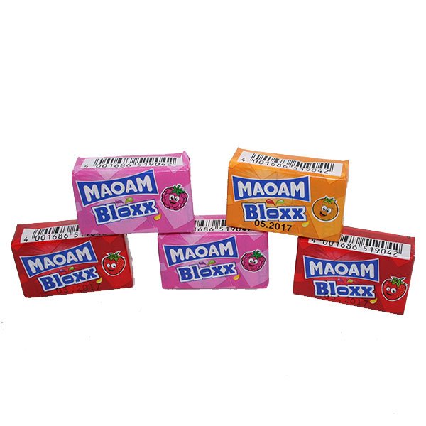 Schweet's tweet photo. Maoam Bloxx are new in stock. Get 5 x 22g packets of these tasty fruit chews for just £0.99 https://t.co/mMxxbPHfe9 https://t.co/rdRMpla8UN