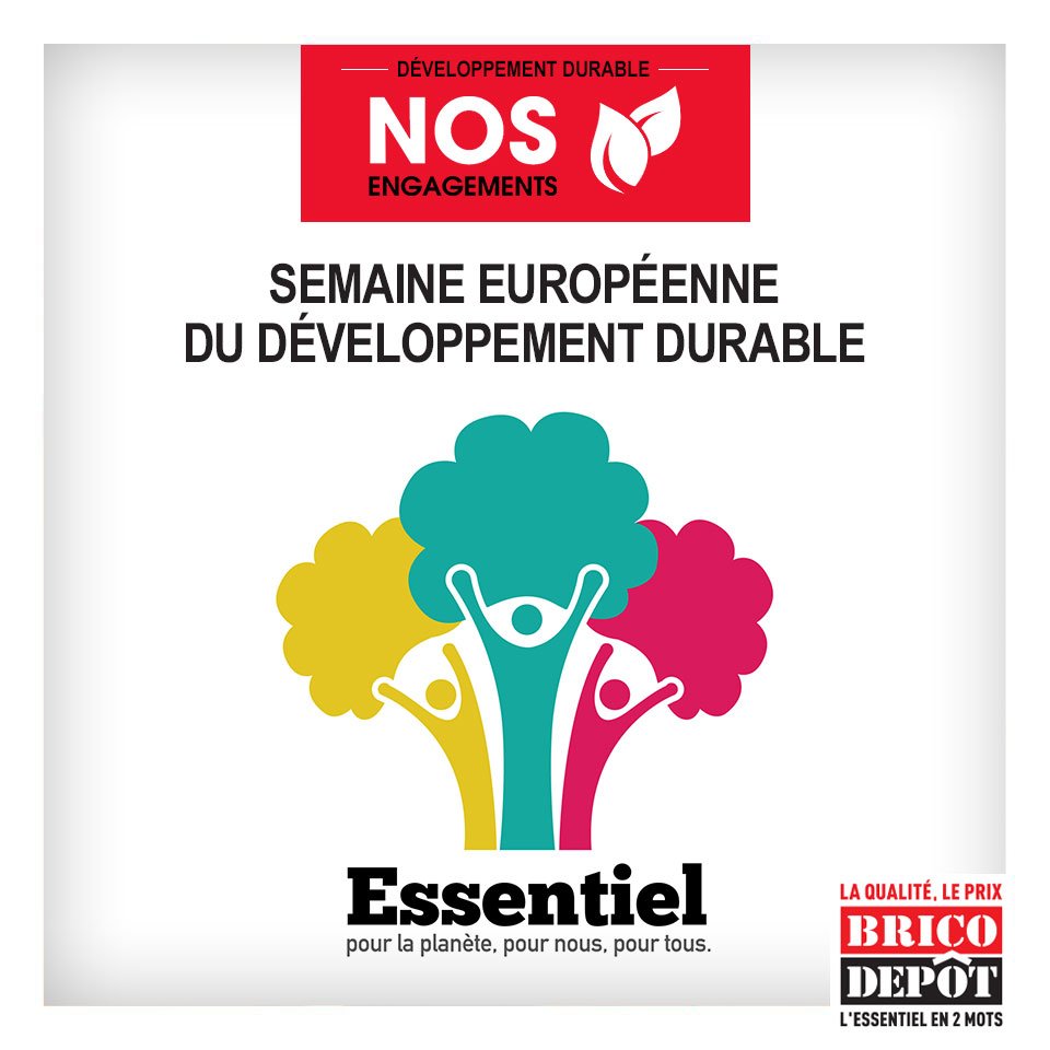 Brico Dépôt s’engage pour le développement durable ! Découvrez nos actions : goo.gl/ZOnPYh #SEDD
