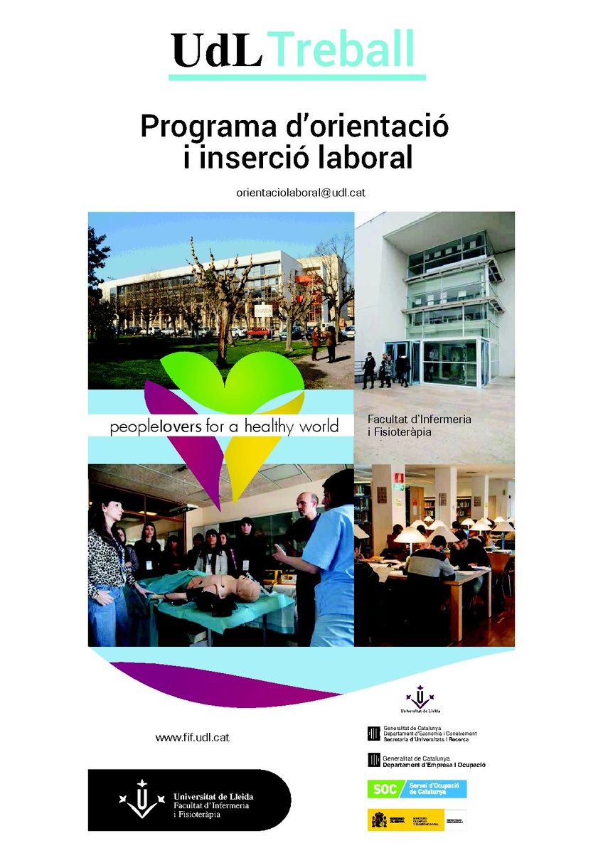 FIF coneixeu  el Portal #treballUdL <a href="/FIF_Lleida/">FIFLleida</a>  <a href="/infermeriaudl/">Infermeria UdL</a>
T’ho explicarem dijous 2 12.30 seminari 2 F.Medicina