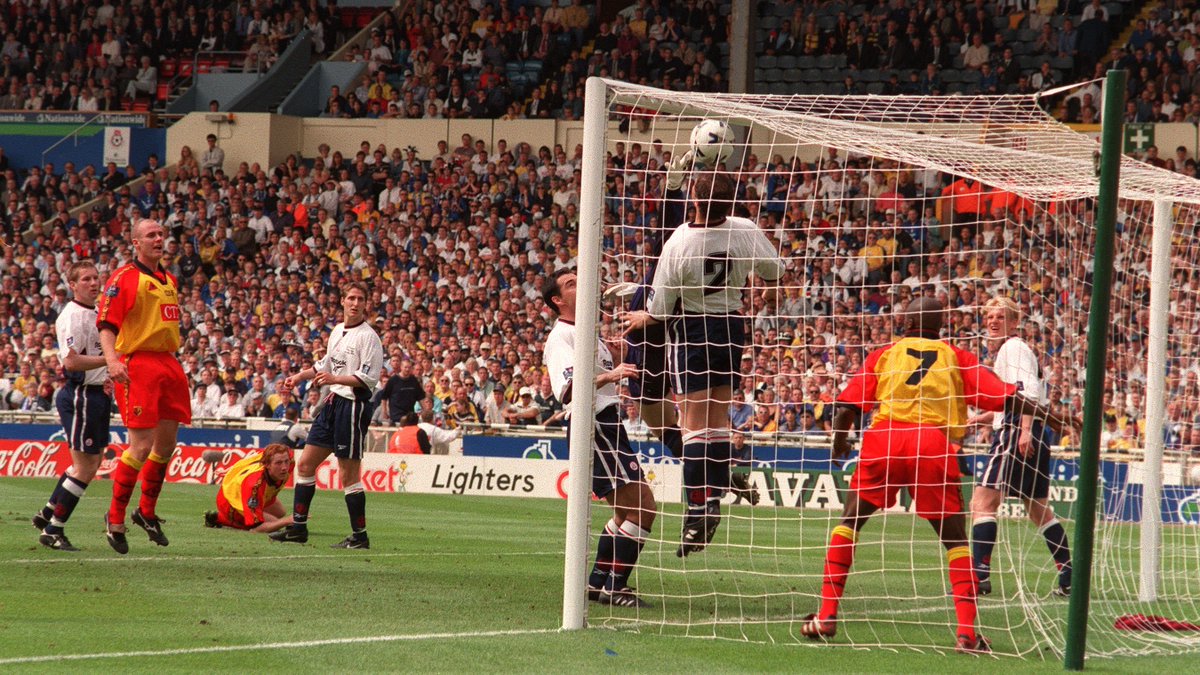 WatfordFC's tweet image. ICYMI: Some of the best snaps from #watfordfc's 2-0 Wembley Play-Off Final win over Bolton, 17 years ago today!