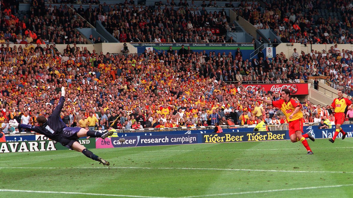 WatfordFC's tweet image. ICYMI: Some of the best snaps from #watfordfc's 2-0 Wembley Play-Off Final win over Bolton, 17 years ago today!