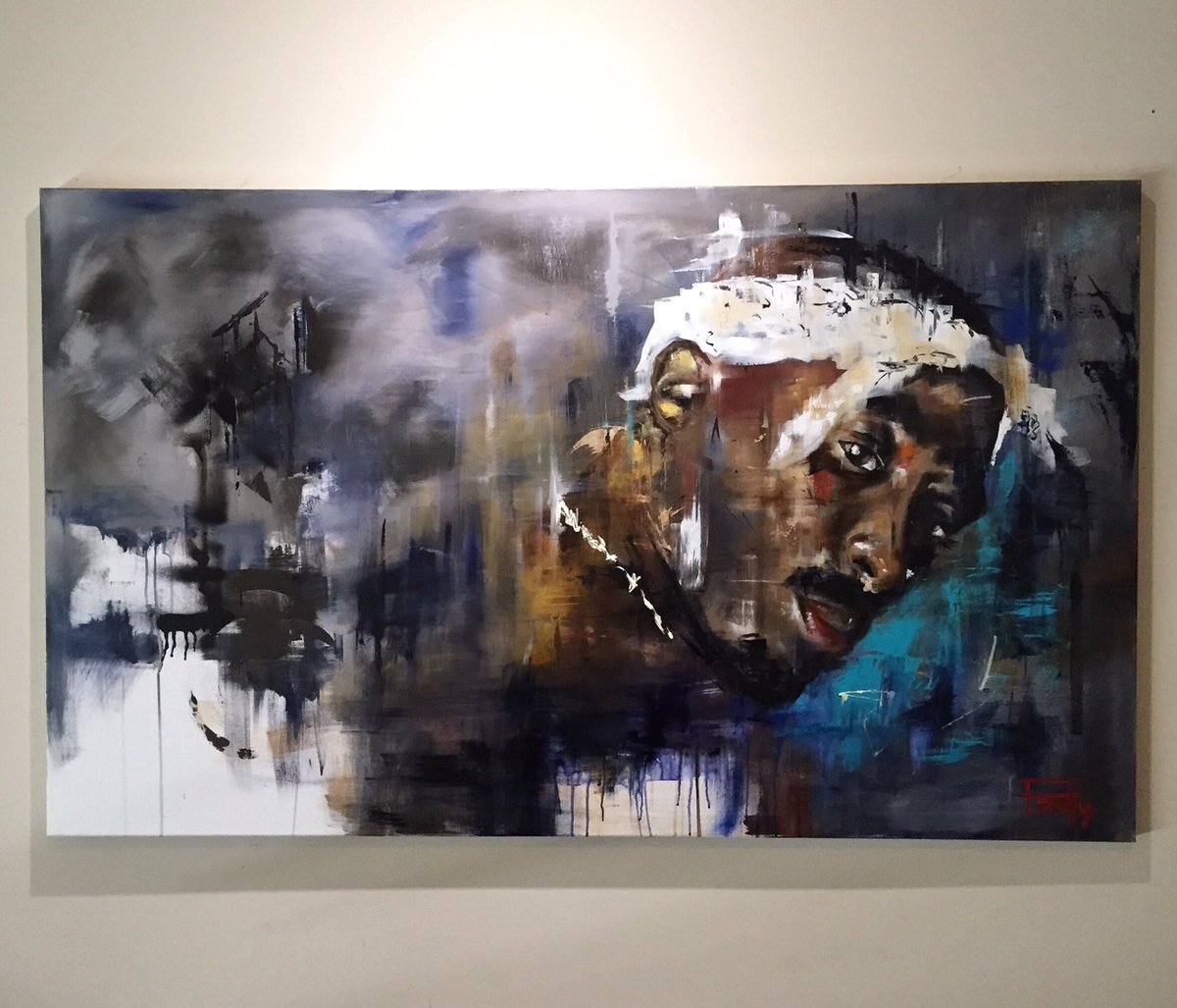 "Makaveli" 36"x60" Acrylic on Canvas. #ArtbyFranky
