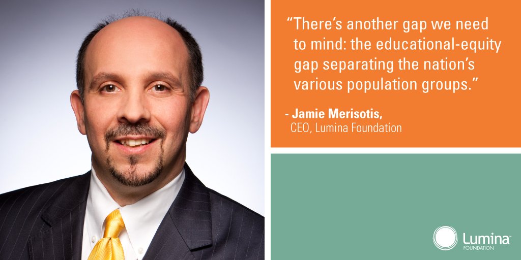 LuminaFound's tweet image. Minority students aren't graduating at the same rate white students were 10 years ago. RT if you want to see change