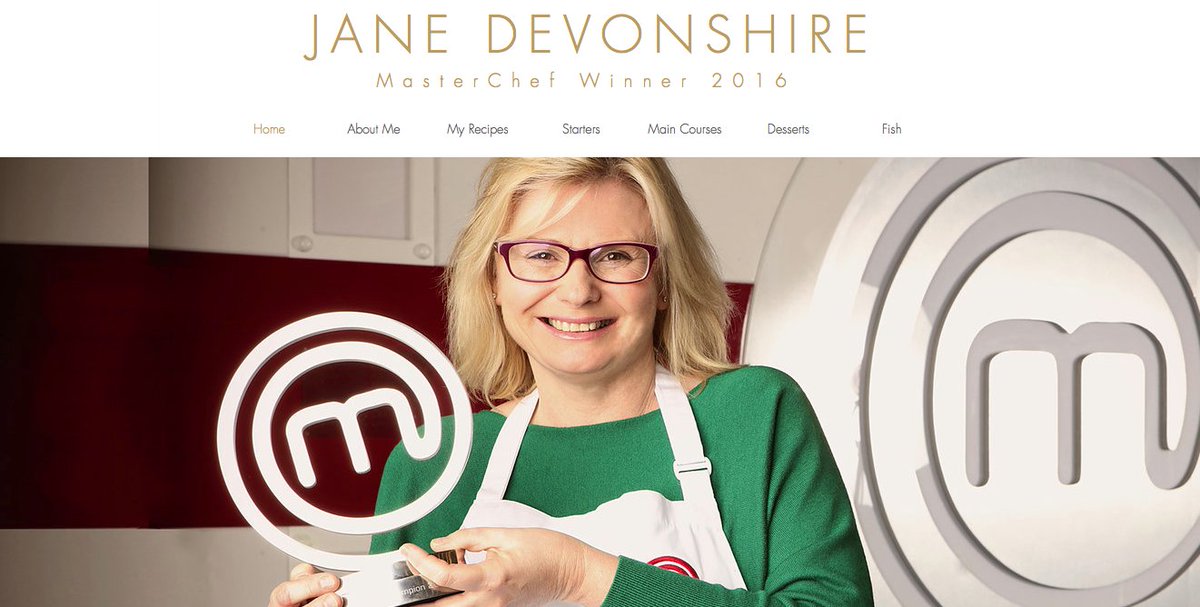 MasterChefUK's tweet photo. Congratulations to #MasterChefUK 2016 winner, @janecdevonshire who has launched a website: https://t.co/YsP0fp6l5x https://t.co/EsOR3ska1c