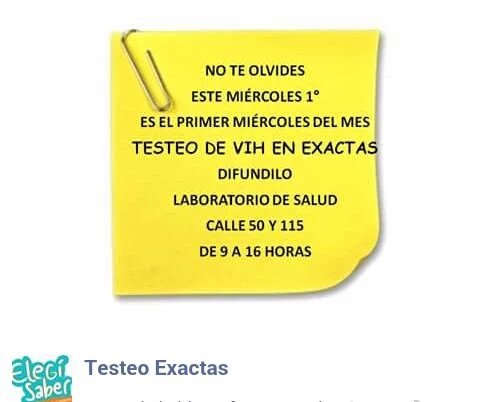 loskylp's tweet photo. ¡Este Miércoles! #ExactasUNLP #HiV https://t.co/sTwvIH2ssM