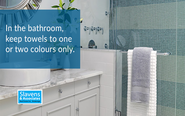 SlavensFreeman's tweet photo. #realestate #listingtip: In the bathroom, coordinate towels to one or two colours only. https://t.co/ictC0ktY23 https://t.co/cxi5WpZTSH