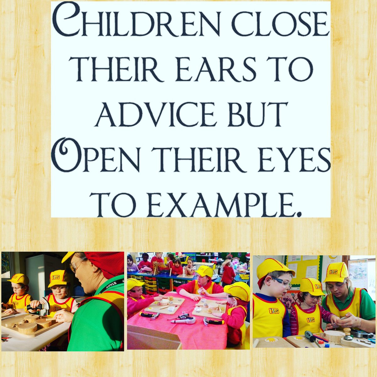 Love this quote and think it fits with early years and using #realtools really well. #EYTalking 😊🛠