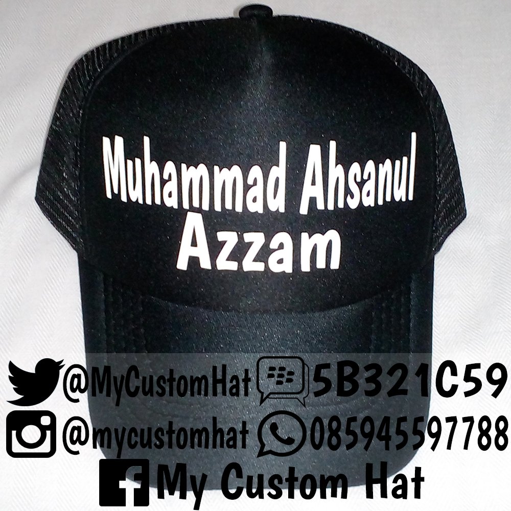 MyCustomHat's tweet image. PALING HITZ! topi custom dengan kata-kata dan design sesukamu, banyak pilihan warna.

PIN: 5B321C59
