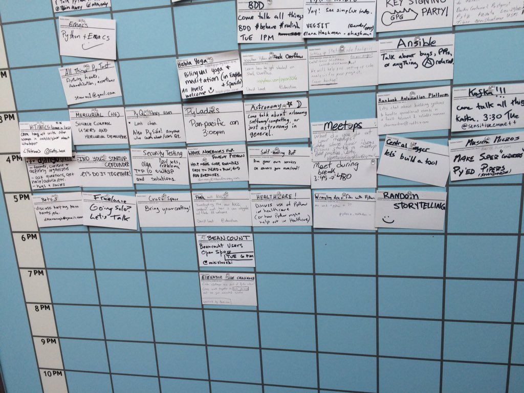 heddle317's tweet image. "Random storytelling" is up again this year as a #pyconopenspace at 5pm. Come tell random stories!