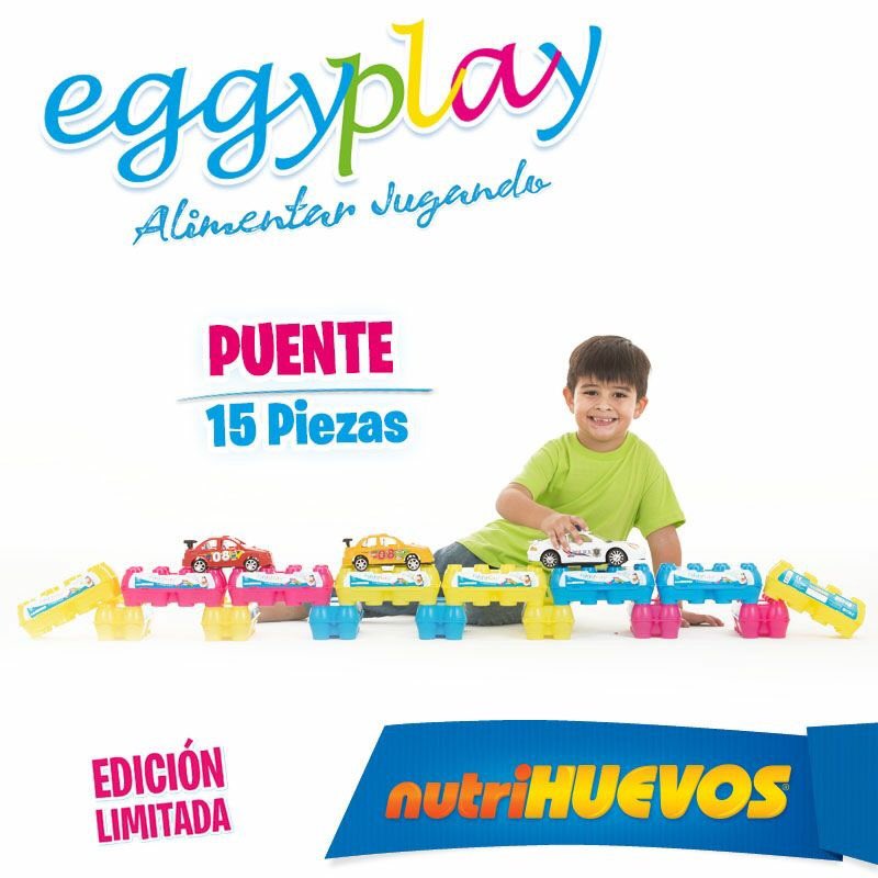 nutriHUEVOS's tweet image. El puente esta listo con tan solo 15 EggyPlay, si querés uno más largo corre con papá ya al Super y pedile!