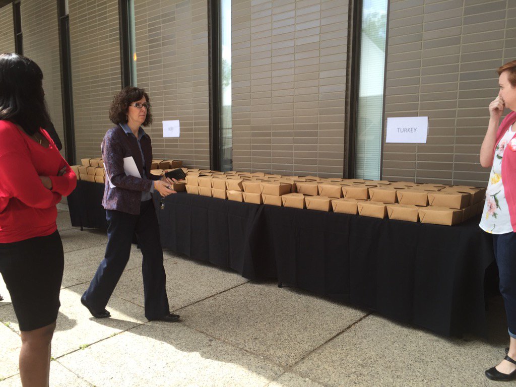 Calgary Faculty of Education donated boxed lunches for those on the go today #CSSE2016