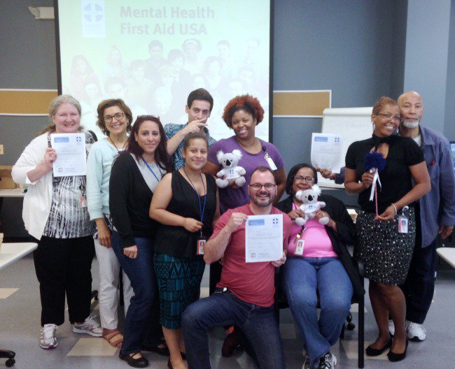 MosaicCare's tweet photo. Congratulations to some of our new Mental Health First Aiders! We are proud to have trained over 25 people in May! https://t.co/Ejjucaz5EU