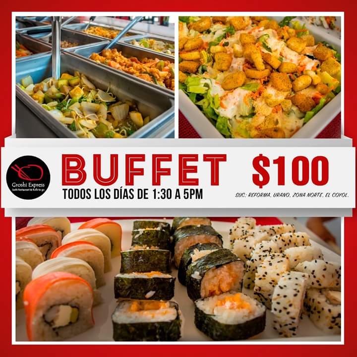 GroshiExpress's tweet photo. Prueba la variedad de sabores que tenemos para ti en #BuffetGroshi
¡Te esperamos! https://t.co/50HcyIAKg5