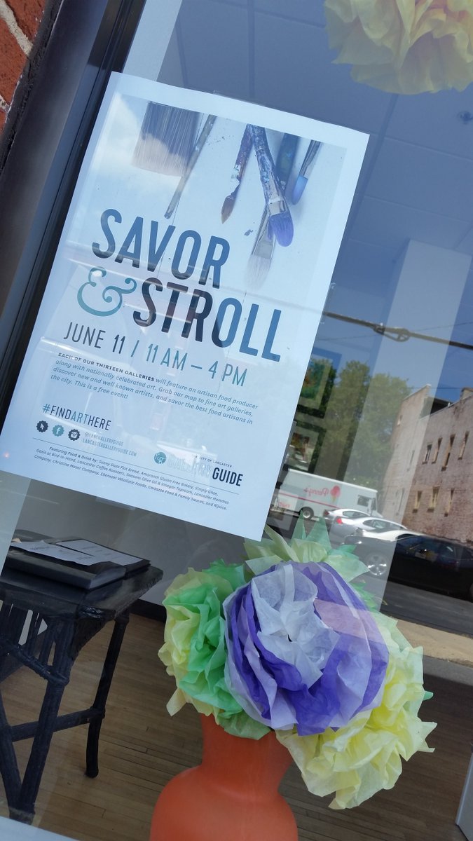 FHGallery's tweet photo. Get ready! Lancaster Gallery Guide's Savor &amp; Stroll fine art &amp; artisan food event is coming June 11th! #buylocalart https://t.co/gRdHkBUmlt