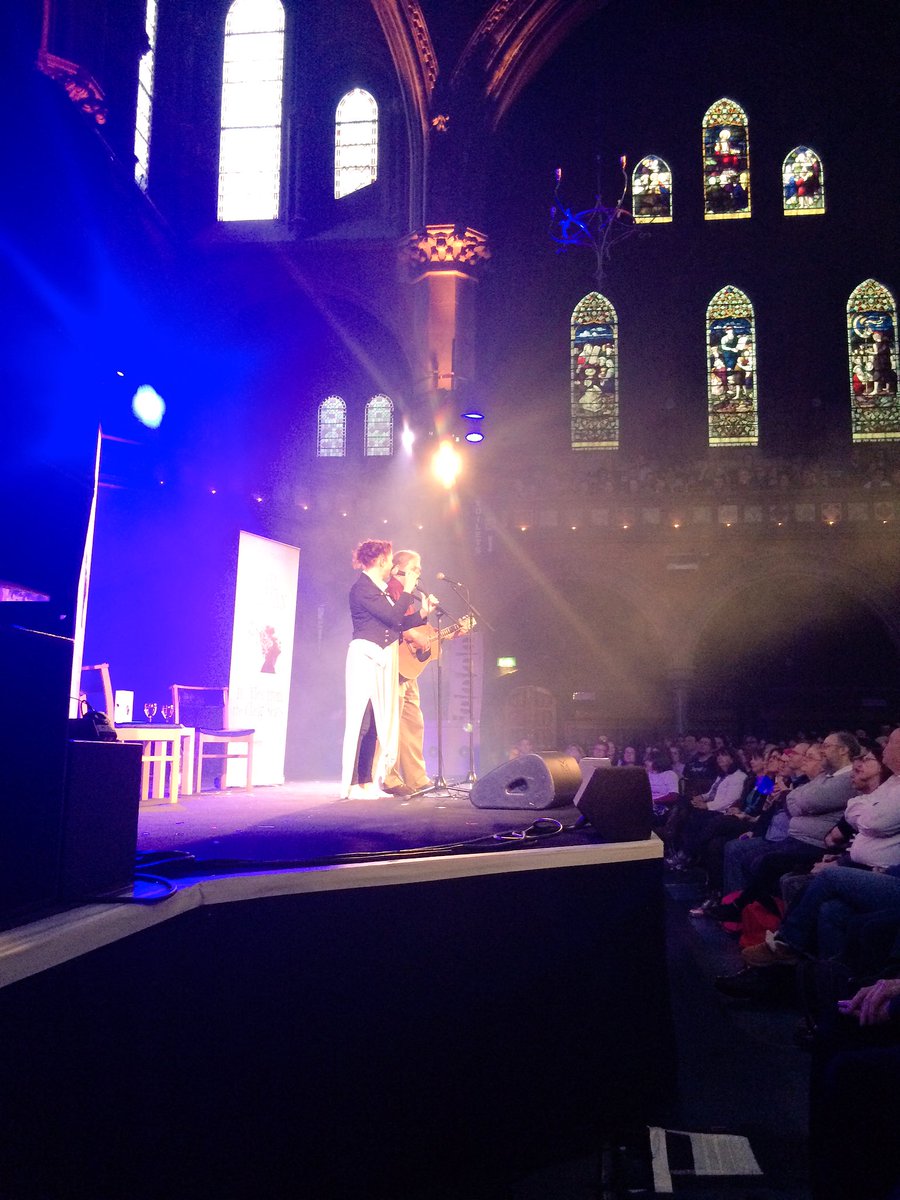 katie_bradburn's tweet image. .@amandapalmer and her dad sing a song and introduce @neilhimself &amp;amp; @AANiffenegger for #CheapSeats event