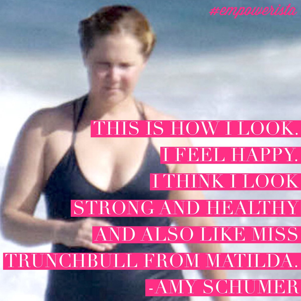 AlexWehrley's tweet photo. Of course Amy Schumer would post the photo haters hated on and caption it with these confident + comedic words 🙌⭐️💕 https://t.co/CYSyhLqYD8