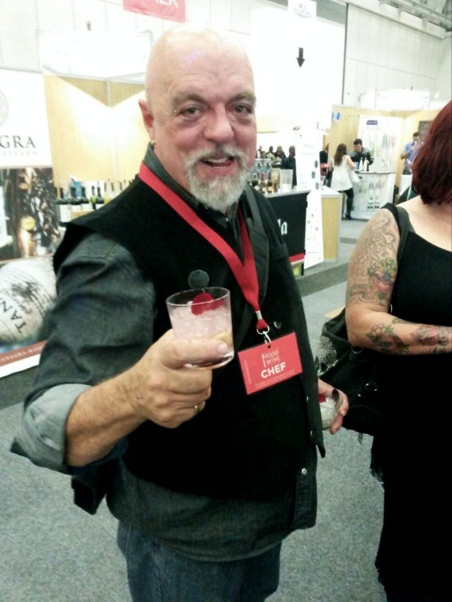 LaniqueSA's tweet photo. #FlashBackFriday @MasterChef_SA judge @PeteGW at @goodfoodSA last year with Lanique. #Friday #Weekend #Food https://t.co/8v1VjVG0KB