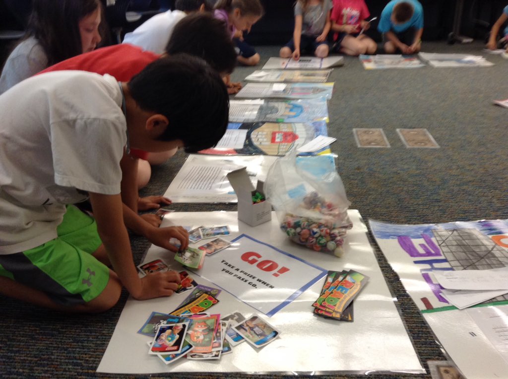 DrydenLMC's tweet image. Another exciting round of Chicago-opoly! Mrs. Lo's class loves sharing their landmark research with each other.