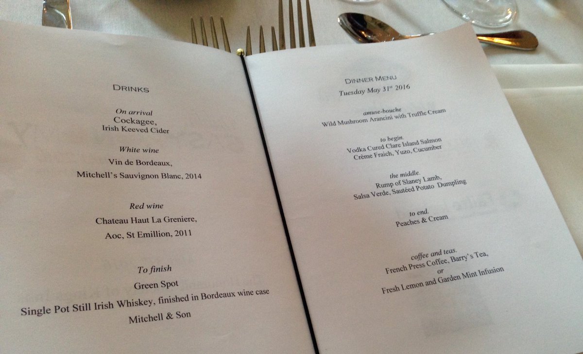 #Shakespeare <a href="/KingsInns/">Óstaí an Rí | King’s Inns</a> for @csudit a fitting quote for this location in this year #dgs2016 &amp; tonight's menu!