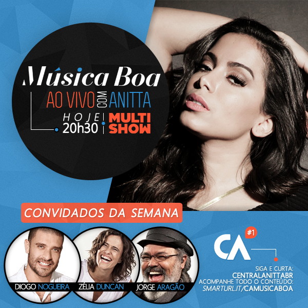 centralanittabr's tweet photo. E hoje vai rolar muita Música Boa Ao Vivo com Anitta no Multishow, a partir das 20h30! 📺✨ https://t.co/LPWs5WCShA