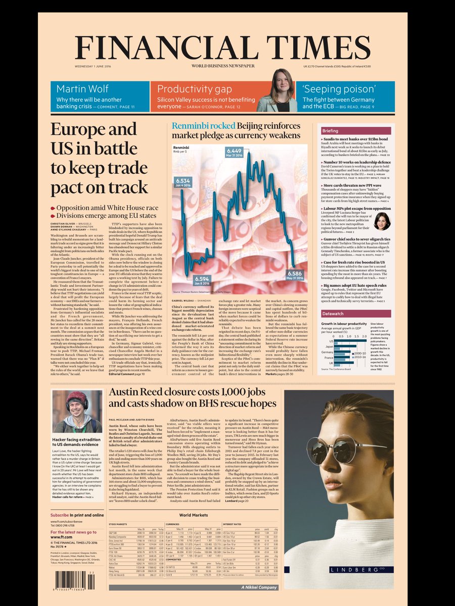 GlobalJusticeUK's tweet image. #TTIP in trouble on the front page of the @FT today
 #NoTTIP