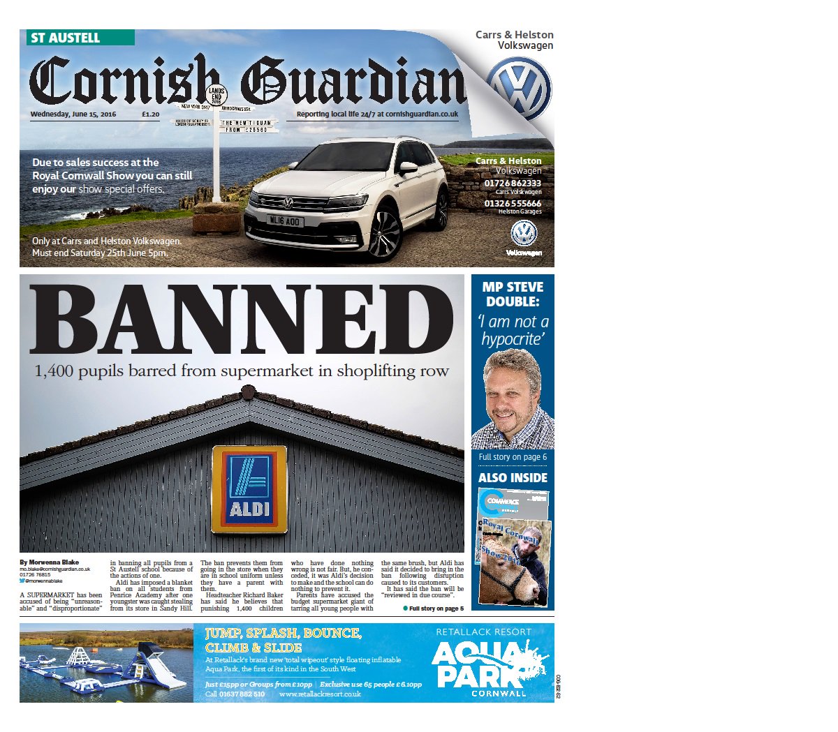 SteveRedruth's tweet photo. Need a reason to buy one of this week's seven editions of the @CornishGuardian? Here are some, it's jam-packed... https://t.co/nmwVpLr1JY