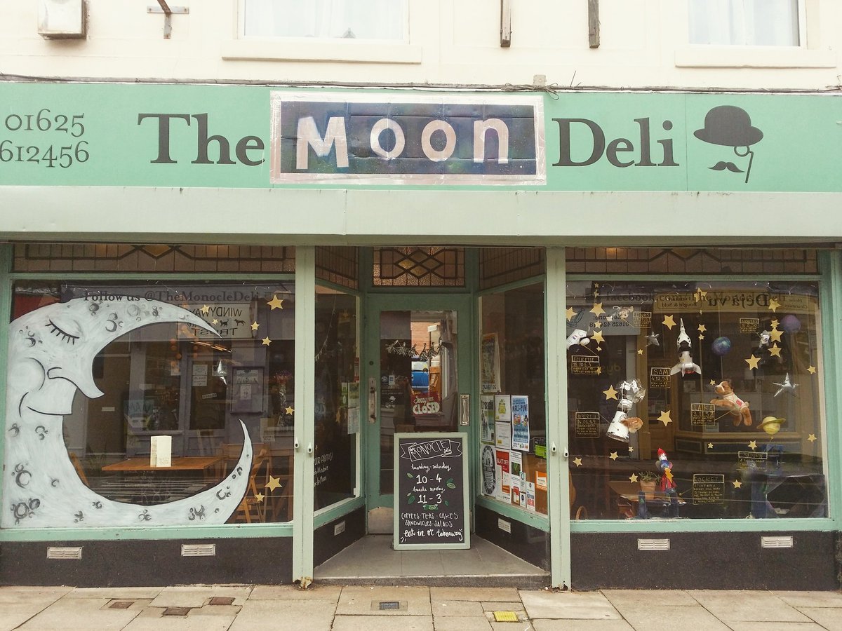 The Moon demanded we have a more #Space appropriate shop name... #BarnabyWindows #MonocleMoon 🌜
