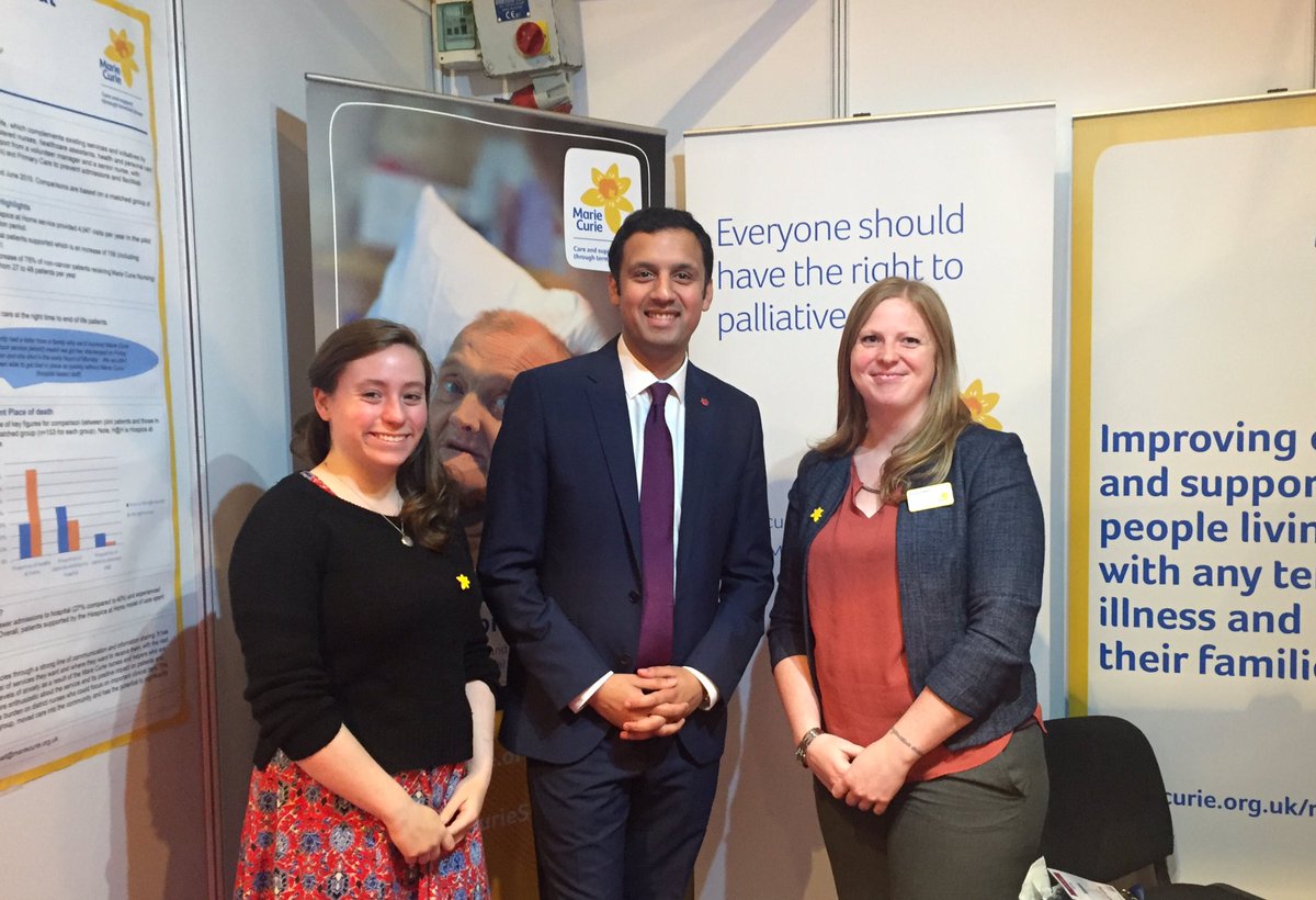 Great to chat to <a href="/AnasSarwar/">Anas Sarwar</a> about ensuring everyone gets the #palliativecare they need #nhsscot16