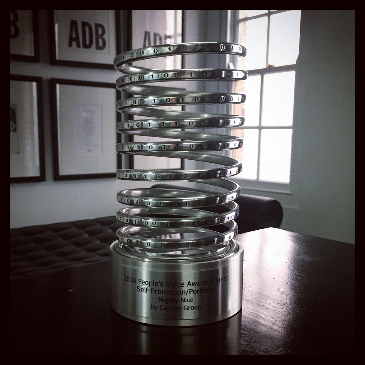 CanvasGroup's tweet image. New bling springs in! Thanks to all who voted for @Mighty_Nice website in @TheWebbyAwards People's Voice 2016!