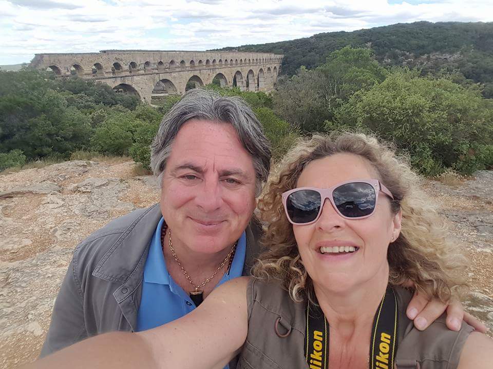 En tournage au Pont du Gard #ViaDomitia 'Sur les @RoutesMythiques de France' avec @pat_valli #TerroirsProd #SLRM