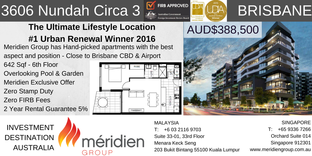 MeridienAsia's tweet photo. #MeridienExclusive, #Brisbane - Award-winning Lifestyle of #Circa3 offers an unmissable investment opportunity. https://t.co/mhCzYjMuxH