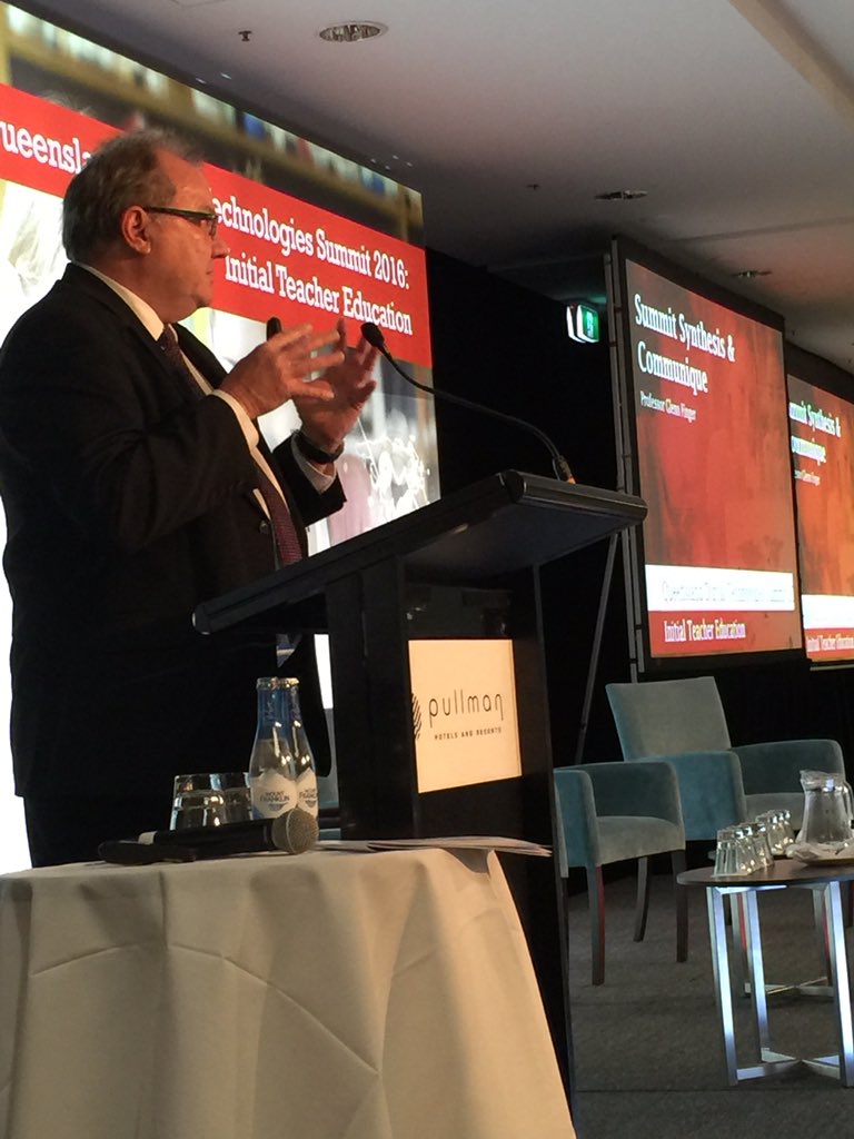 pendergast_d's tweet photo. Prof Glenn Finger wrapping up what has been an important contribution to digital technology in QLD #digitaltechsum2 https://t.co/IHs0RYqQjk