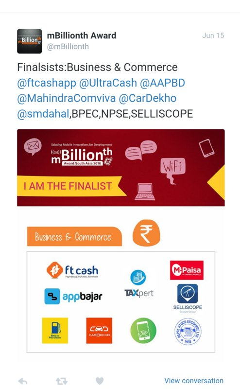 AAPBD's tweet photo. MBILLIONTH twitted name of #AAPBD for its product #AppBajar.
https://t.co/cynwDUK0bb https://t.co/6LigikzdPs
