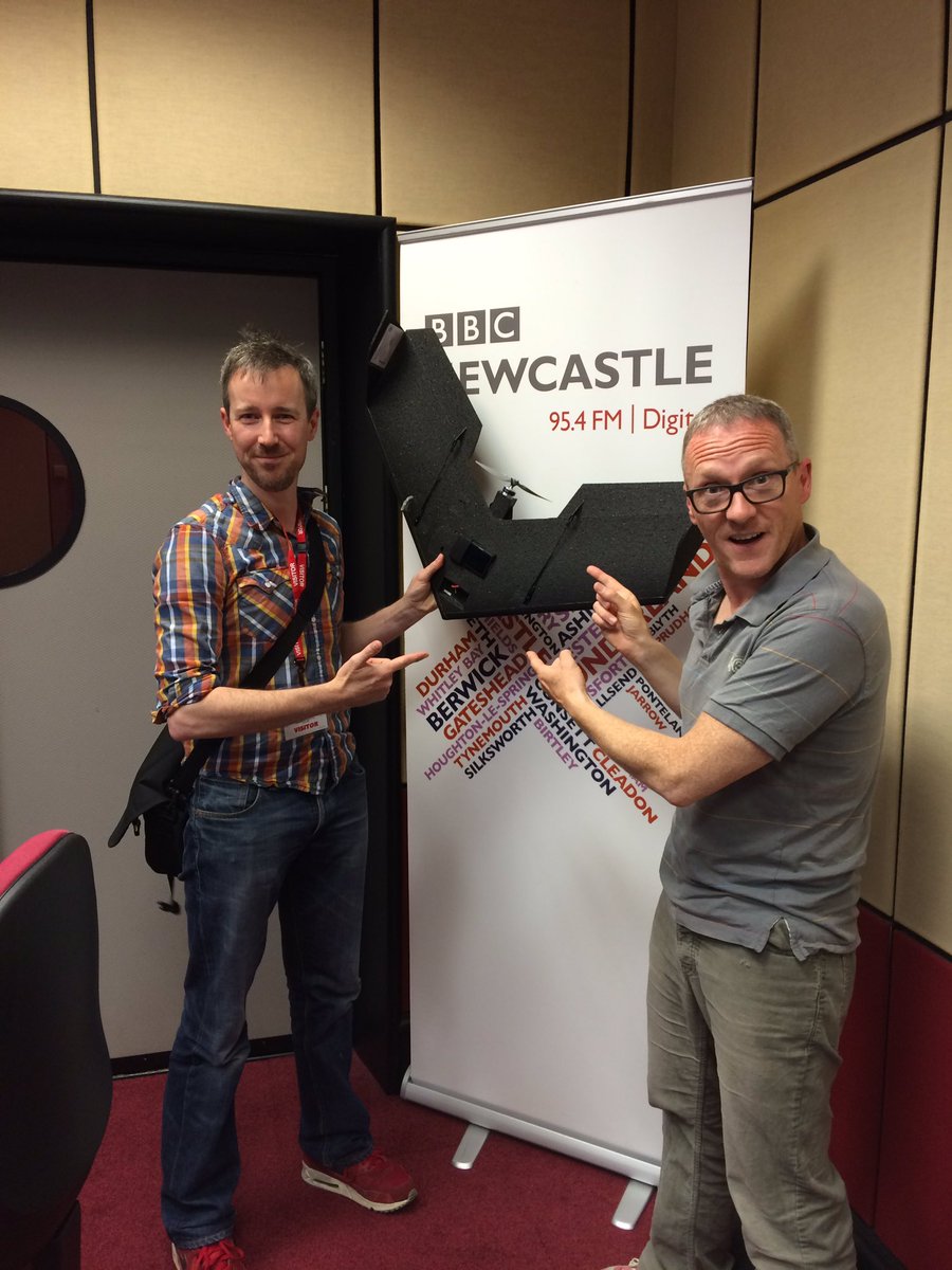 Ben with a drone from <a href="/DroneIndustries/">DroneLabs</a> visiting <a href="/alfiejoey/">alfie joey</a> who drones on for <a href="/bbcnewcastle/">BBC Sport Tyne & Wear</a>