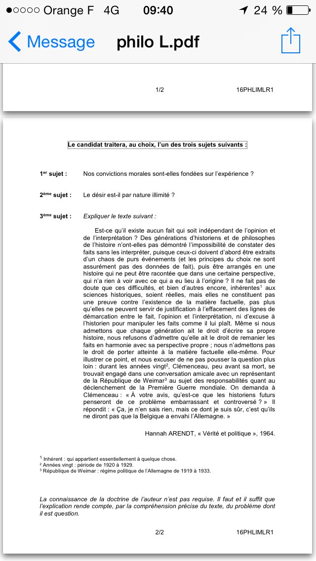 vsalmen's tweet image. Voilà le bon sujet série L #bacphilo