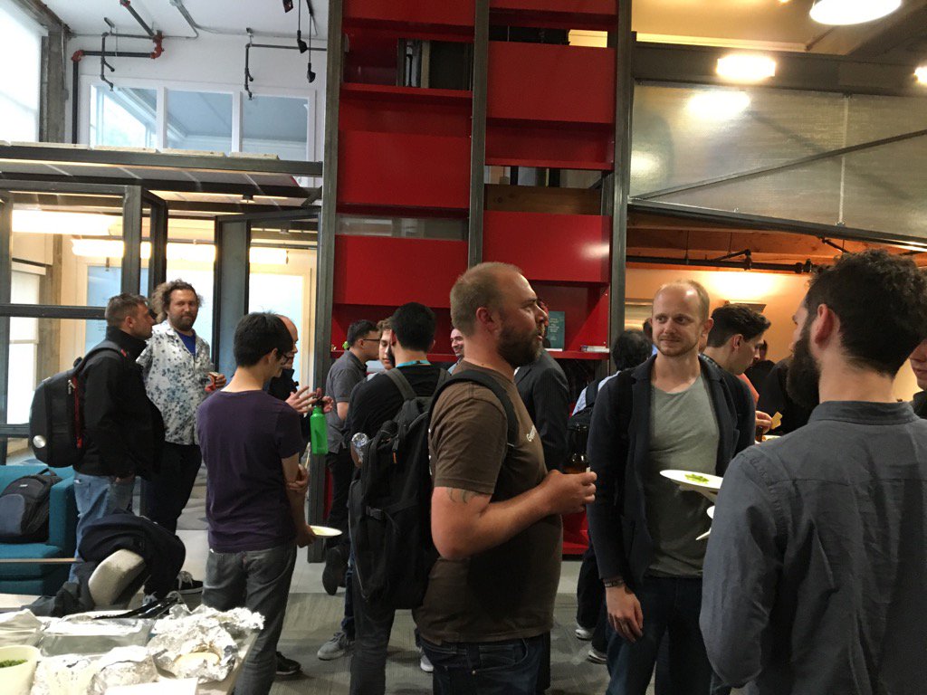 So I'm actually organizing an event. #SwiftLang open source community party at the #BlueMixGarage