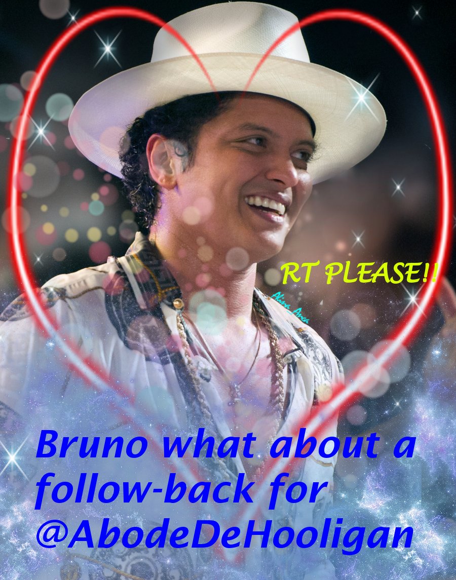 sisters1429's tweet photo. Hey @BrunoMars ๐๐๐ Can you please take a look at this and maybe press that 'Follow' button?๐๐๐๐๐ #TrueHooligans๐๐ https://t.co/4DiatBvuar