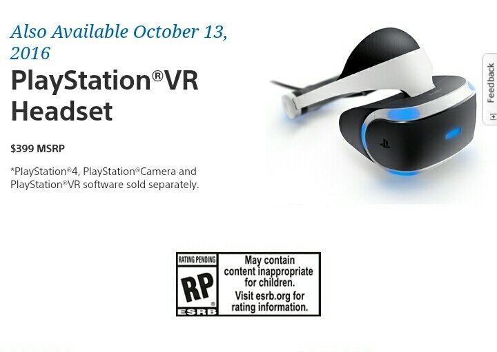 The official Project Morpheus/PlayStation®VR is coming October 13, 2016!