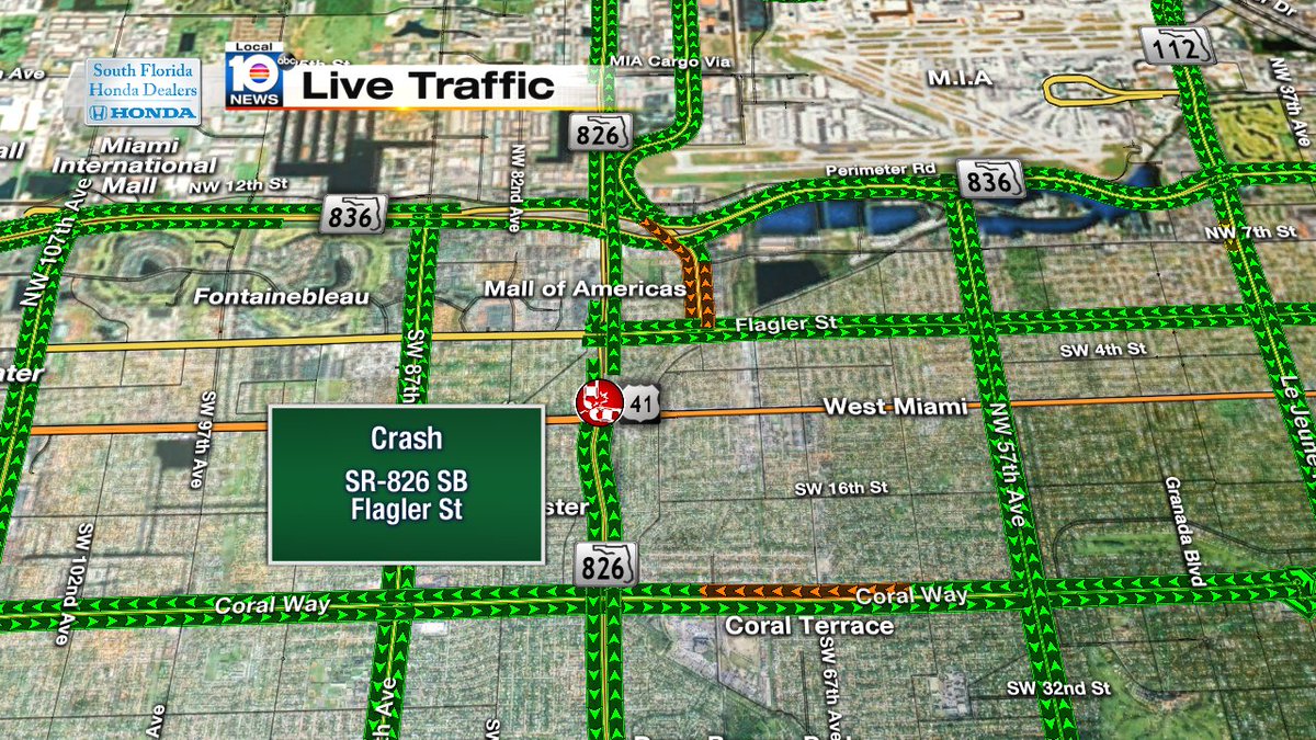 Crash on SR-826 SB and Flagler St #TRAFFIC #MIAMI https://t.co/eLHuTABwz1