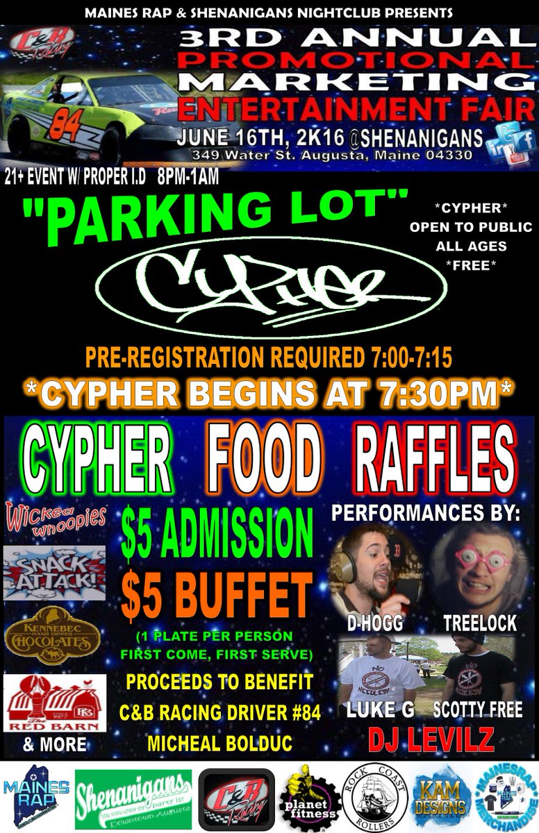 ShenaniganStyle's tweet photo. THIS COMING THURSDAY WE WILL BE OPEN FOR @MainesRap  EVENT! ONLY $5 AT DOOR @SHENANIGANSTYLE https://t.co/fEDrCfrGUC