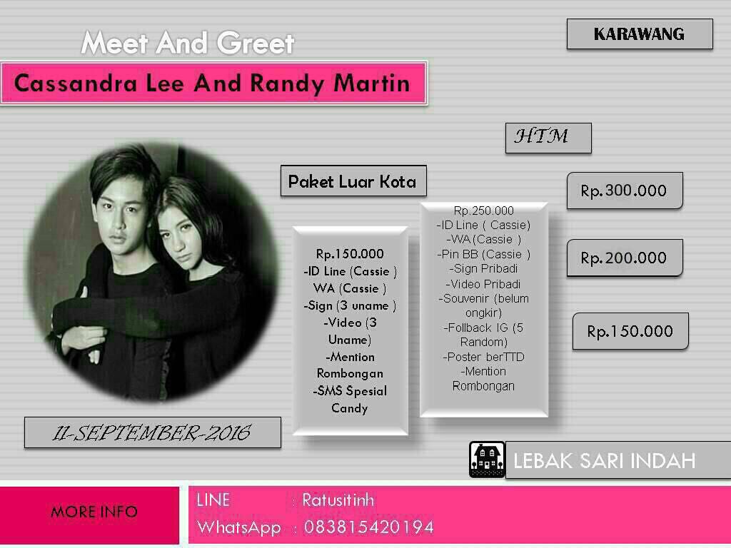 cassandrasleee's tweet photo. Guyyss join MNG ku brg @RandyMartin98 at Karawang di jamin lebih seru dri MNG tahun lalu😜 more info @Ratusitinh 💞💞 https://t.co/UqbQXWdxGZ