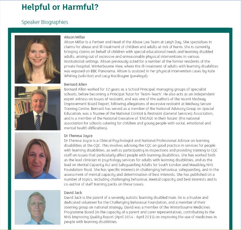 LeighDay_Law's tweet image. Our programme for today&apos;s seminar with @39EssexChambers on Physical Intervention and Restraint #helpfulorharmful