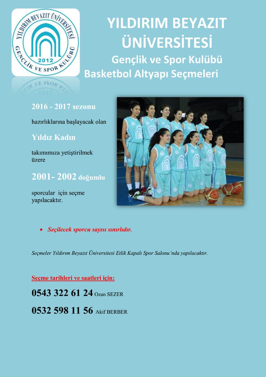 Yeni sezon çalışmalarımız için 2001-2002 doğumlu sporcular arıyoruz.