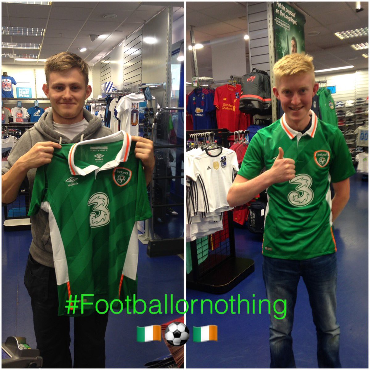 00Lisawhite's tweet photo. All in for their jerseys ahead of the match @lifestylesports @louisenevkenn @Claire1989x #COYBIG 🇮🇪🇮🇪🇮🇪 https://t.co/c8bZf9QM18