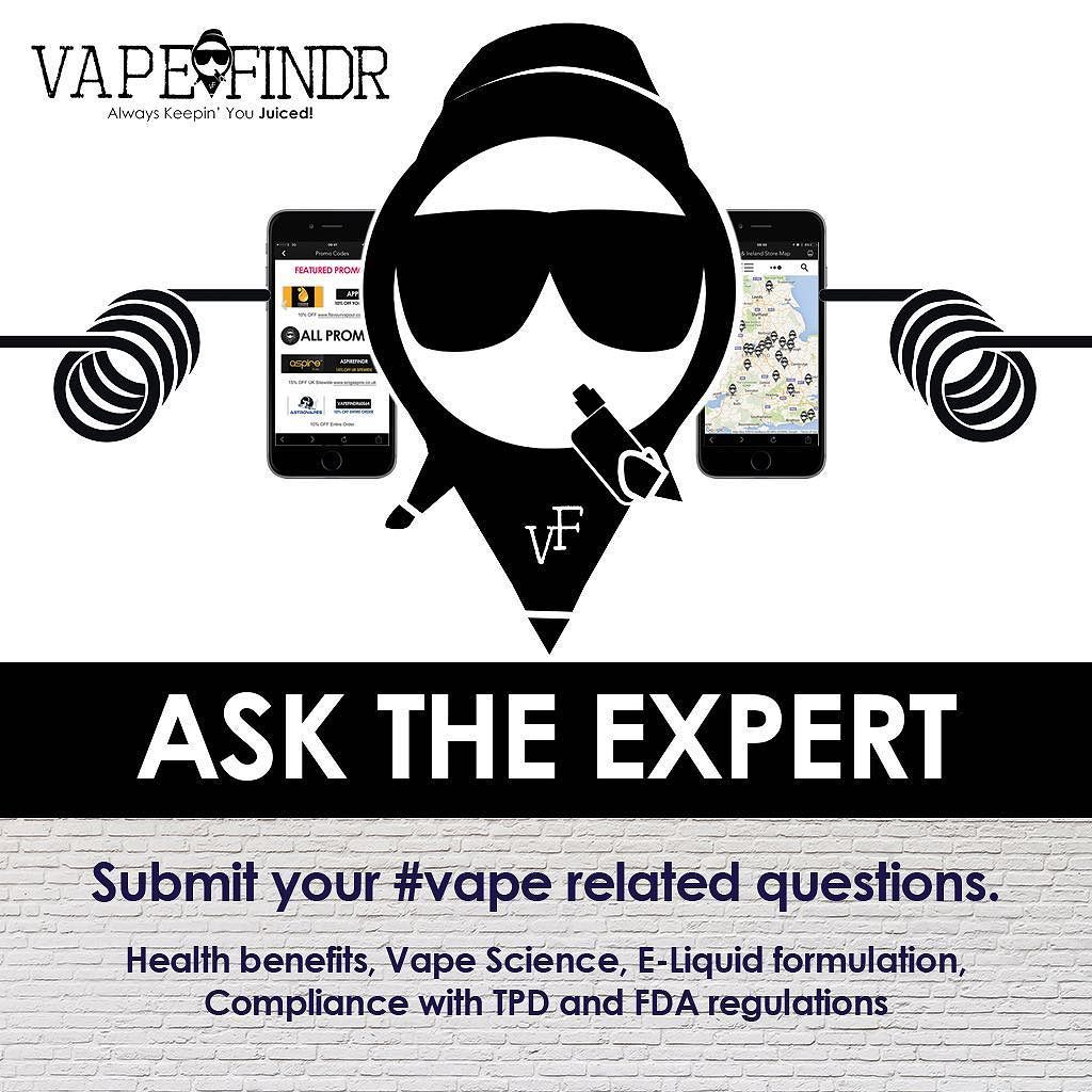 VapeFindr's tweet image. Download our app and submit your #Vape related questions to our expert. #vapescience #TPD … ift.tt/1rlhqIM