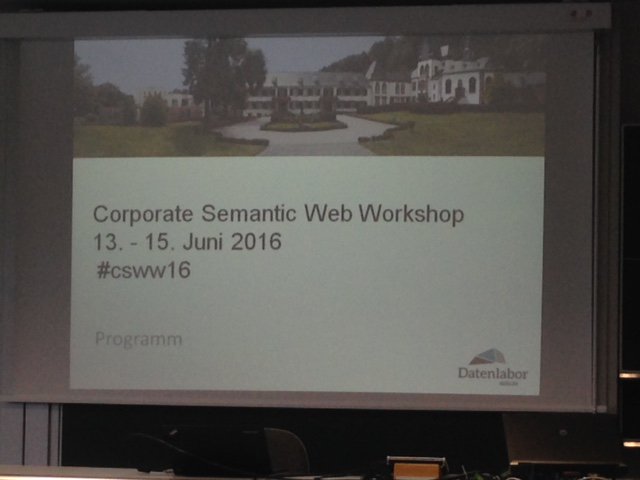 Looking forward to exciting talks &amp; discussions at the Corp. Semantic Web Workshop starting now at Dagstuhl #csww16